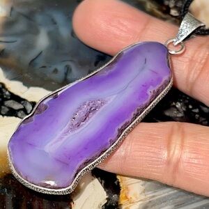 Purple Solar Quartz Pendant 2 7/8”